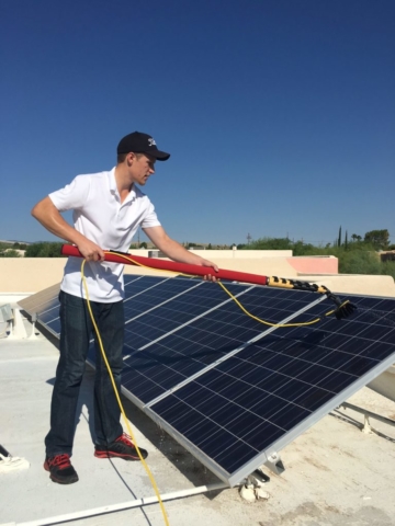 Solar panel cleaning in Green Valley